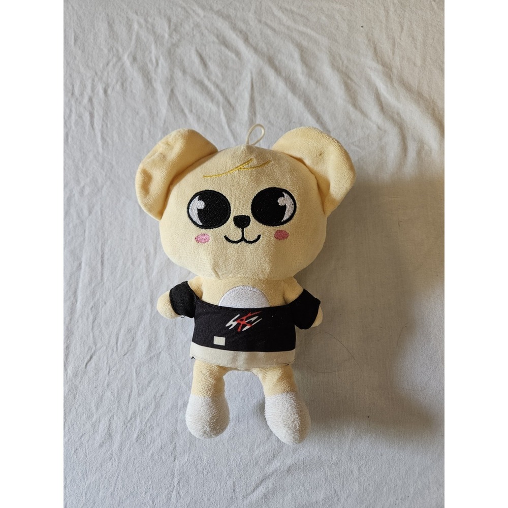 Side Kick Plush Bear Doll Black Jersey Kawaii Anime Stuffed Animal 9" Cute Toy